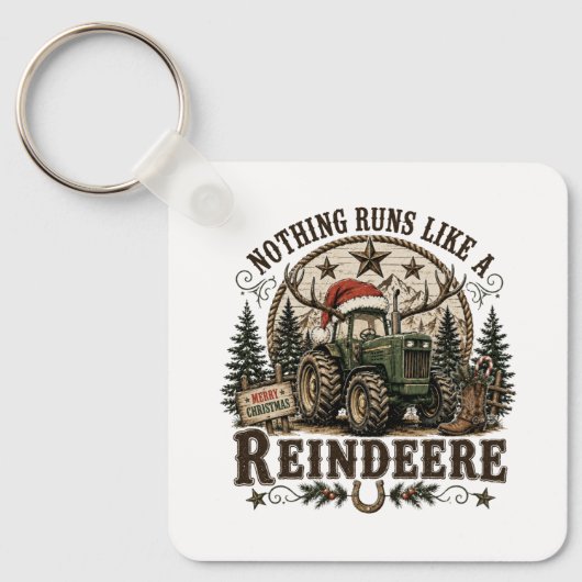 Kersttrekker Rendier Sleutelhanger (Voorkant)