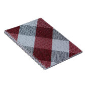 kersttrendy patroonrood en grijs notitieboek (Rechterzijde)