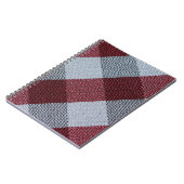 kersttrendy patroonrood en grijs notitieboek (Linkerzijde)