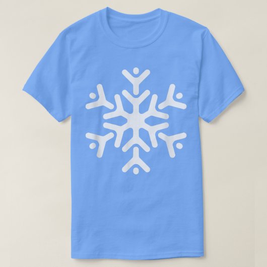 kersttrendy tekening snowflake t-shirt (Design voorkant)