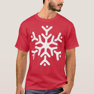 kersttrendy tekening snowflake t-shirt