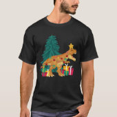 KerstTrex Funny Xmas Dinosaur T-shirt (Voorkant)