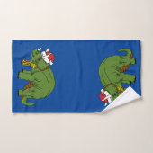 Kersttriceratops Dinosaur Bad Handdoek (Handdoek)