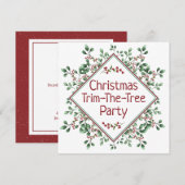 Kersttrim - De boom - Partij - Uitnodiging (Voorkant / Achterkant)