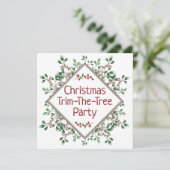 Kersttrim - De boom - Partij - Uitnodiging (Staand voorkant)