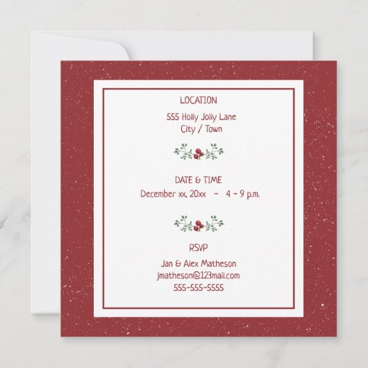 Kersttrim - De boom - Partij - Uitnodiging (Achterkant)