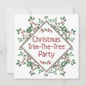 Kersttrim - De boom - Partij - Uitnodiging (Voorkant)