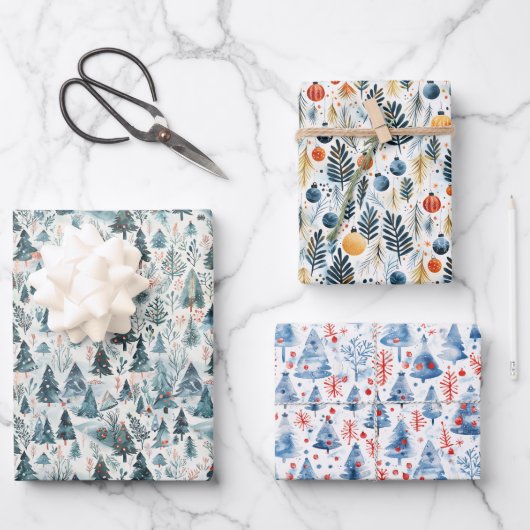 Kersttrio Inpakpapier Vel (Voorkant)