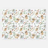 Kersttrio- Sinaasappels, Holly Berries en Cadeaus Inpakpapier Vel (Voorkant 2)