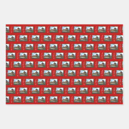 Kersttrio van Bristol Inpakpapier Vel