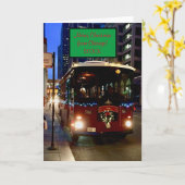 Kersttrolley in Chicago  Kaart (Gele Bloem)
