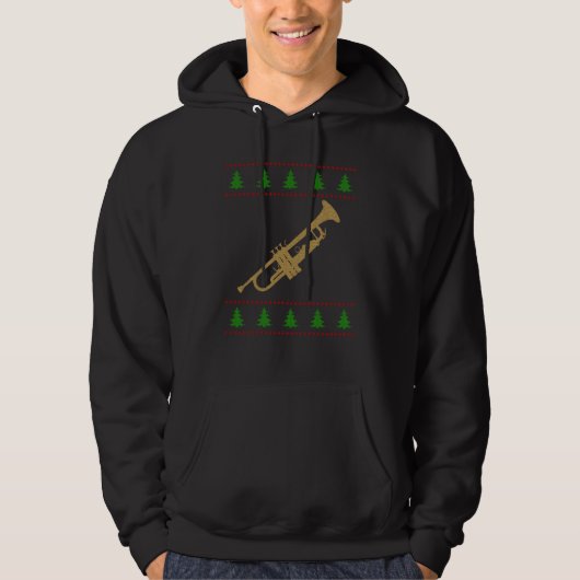 Kersttrompet Geschenk Hoodie (Voorkant)