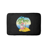 Kersttropisch strand Funny Santa Claus Badmat (Voorkant)