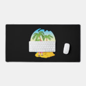 Kersttropisch strand Funny Santa Claus Bureaumat (Keyboard & Muis)