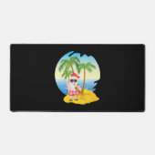 Kersttropisch strand Funny Santa Claus Bureaumat (Voorkant)