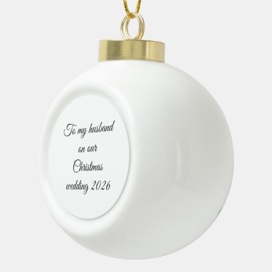 Kersttrouwdag Keramische Bal Ornament (Rechts)