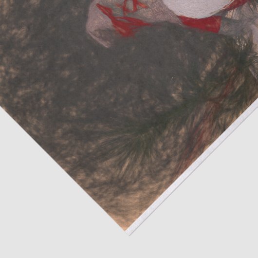 kersttrouwe Gnome Sketch Art Tissuepapier (Detail)