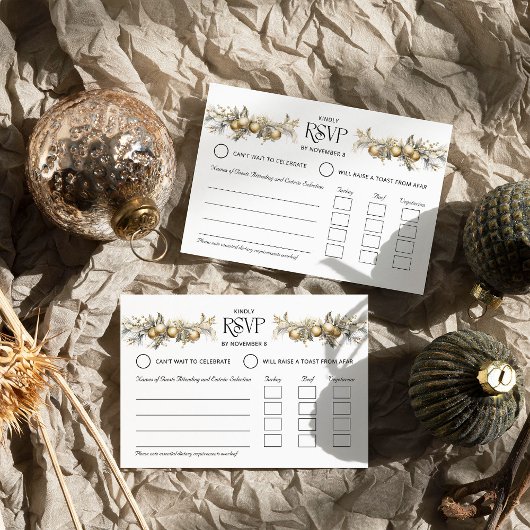 Kersttrouwfeest Gouden Hulst en Ornamenten Menu