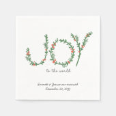 Kersttrouwservetten Aangepast Genoegen voor de Wer Servet (Voorkant)