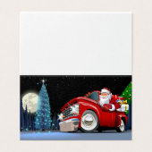 Kersttruc met cartooneske figuren kaart (Buitenkant ongevouwen)