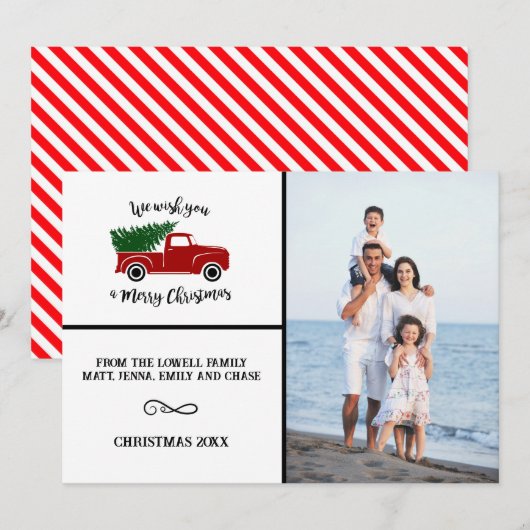 Kersttruck - 5x7 kerstkaart kaart (Voorkant / Achterkant)