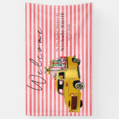 Kersttruck Bruiloft Welkomstbord Spandoek (Verticaal)