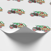 Kersttruck Cadeaupapier (Hoek)