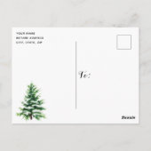 Kersttruck en kerstkerstmis met boom Snowy Pset Briefkaart (Achterkant)