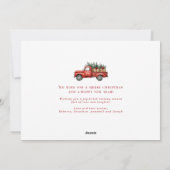 Kersttruck feestelijke vakantie Kaart (Achterkant)