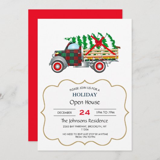 Kersttruck Kaart (Voorkant / Achterkant)