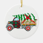 Kersttruck Keramisch Ornament (Voorkant)