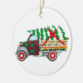 Kersttruck Keramisch Ornament (Links)