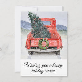 Kersttruck kerstkaart, aquarel