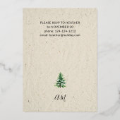 Kersttruck &Lichten Kerstfeest Nep Kraft Folie Uitnodiging (Achterkant)