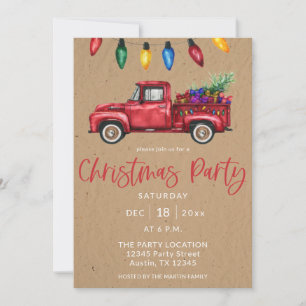 Kersttruck & Lichten Nep Kraft Feest Kaart