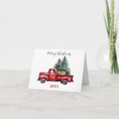 Kersttruck met boom kaart (Voorkant)