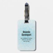 Kersttruck met pijnbomen en bosdieren bagagelabel (Achterkant verticaal)