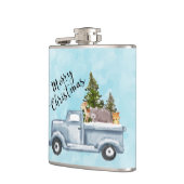 Kersttruck met pijnbomen en bosdieren heupfles (Links)