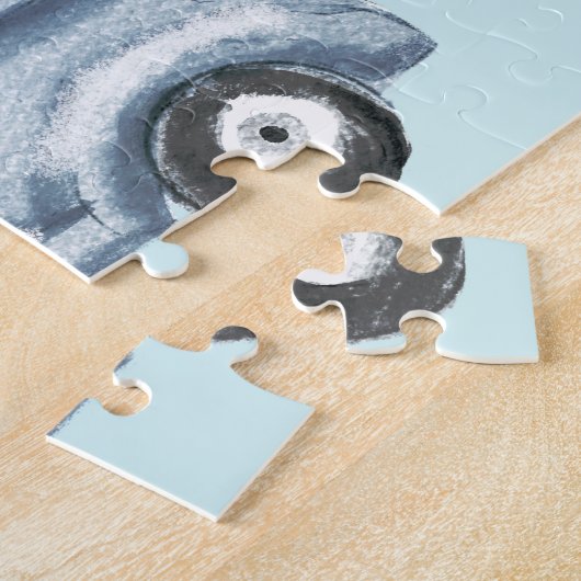 Kersttruck met pijnbomen en bosdieren legpuzzel (Zijkant)