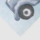 Kersttruck met pijnbomen en bosdieren tissuepapier (Detail)