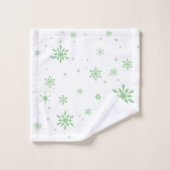 kersttruck met sneeuwvlokken bad handdoek (Wasdoekje)