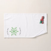 kersttruck met sneeuwvlokken bad handdoek (Handdoek)