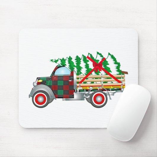 Kersttruck Muismat (Met muis)