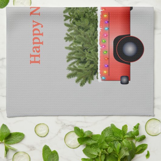 Kersttruck Theedoek (Gevouwen)