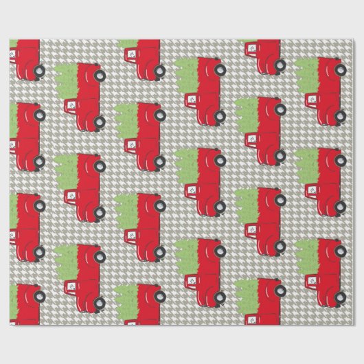 kersttruckpapier cadeaupapier (Vlak)