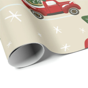 kersttruckpapier cadeaupapier