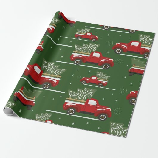 Kersttruckverlooppapier Cadeaupapier (Uitgerold)