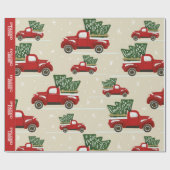 Kersttruckverlooppapier Cadeaupapier (Vlak)