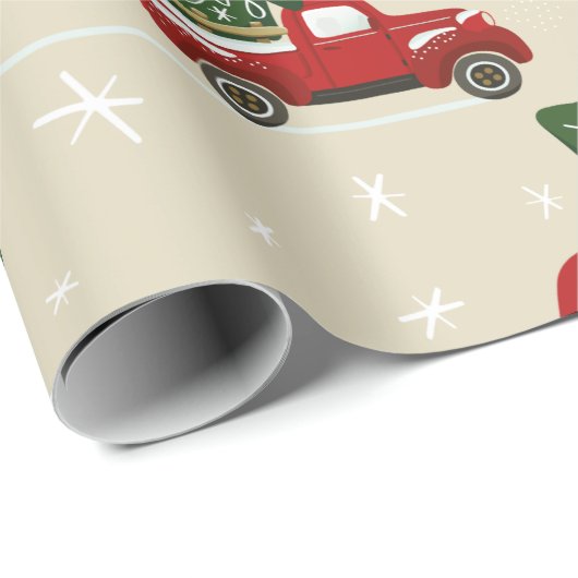 Kersttruckverlooppapier Cadeaupapier (Rol Hoek)