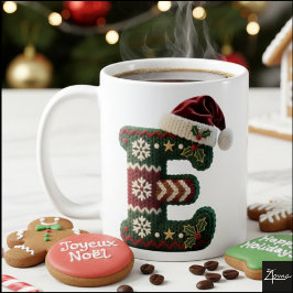 Kersttrui Brei Trui Letter E Kerstmannenhoed Koffiemok